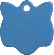 Aluminium Blue Cat Pet Tag